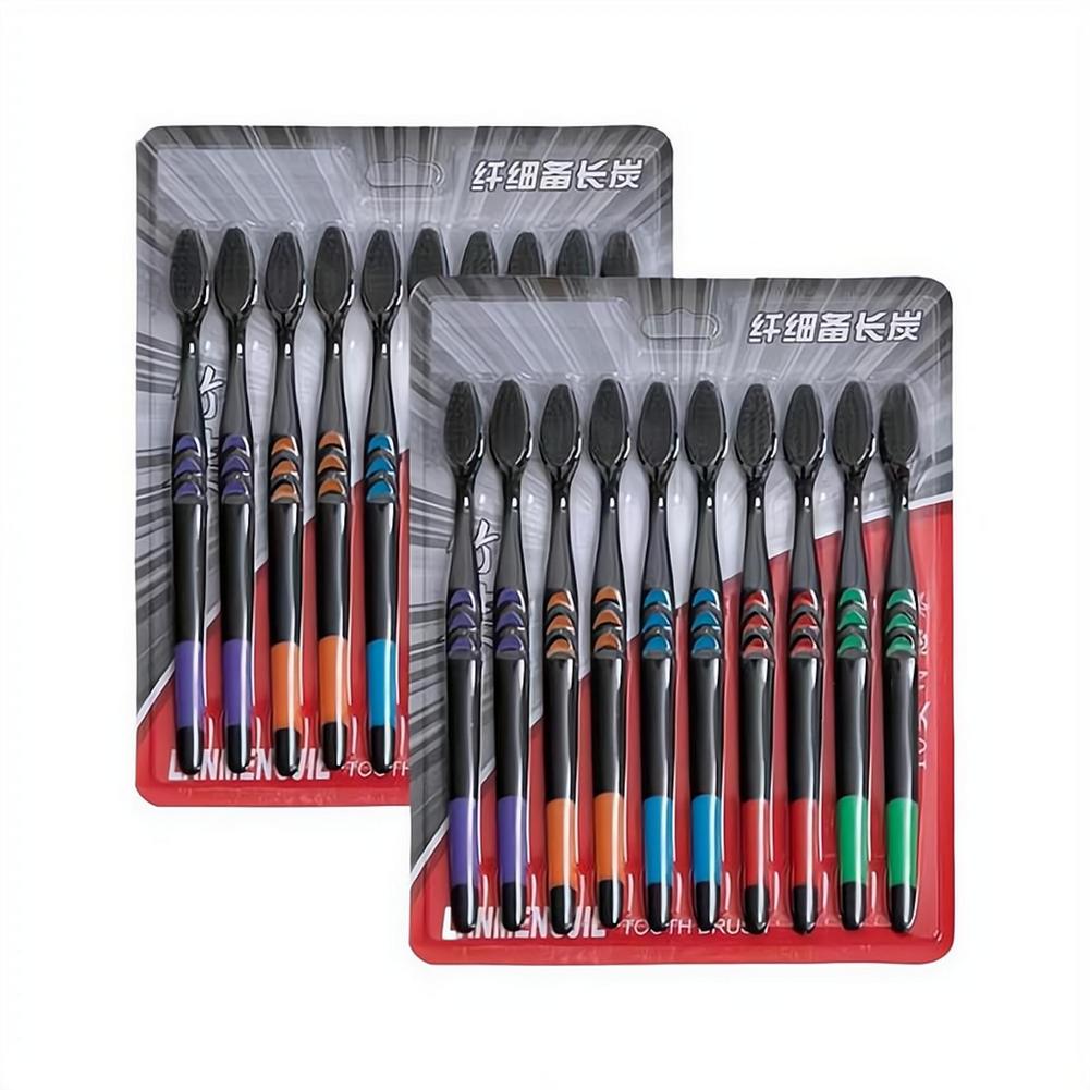 Bamboo Toothbrush - 10 Pieces Packed Soft Bristle Bamboo