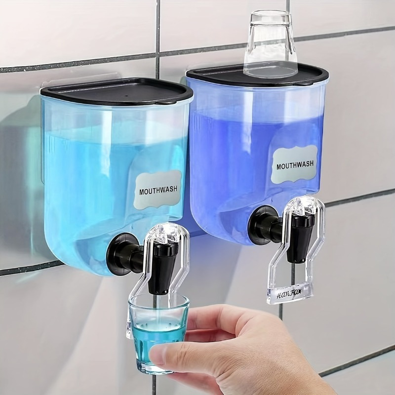 Reusable Bottle - 2PCS 600ml Mouthwash Dispenser Bathroom Reusable