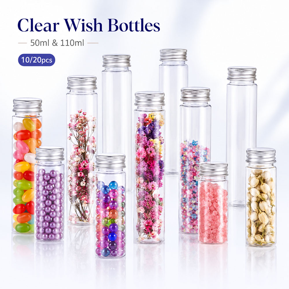 20pcs 50ml/100ml Clear Flat Tu - Reusable Bottle review and price