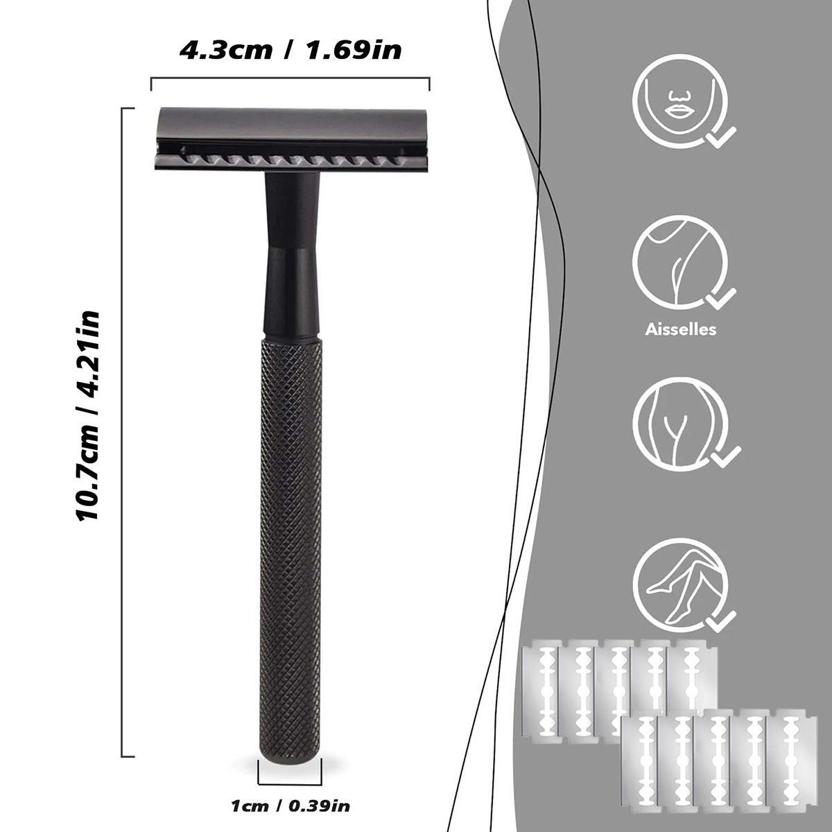 Black Weighted Handle Safety R - Safety Razor Handle review and price