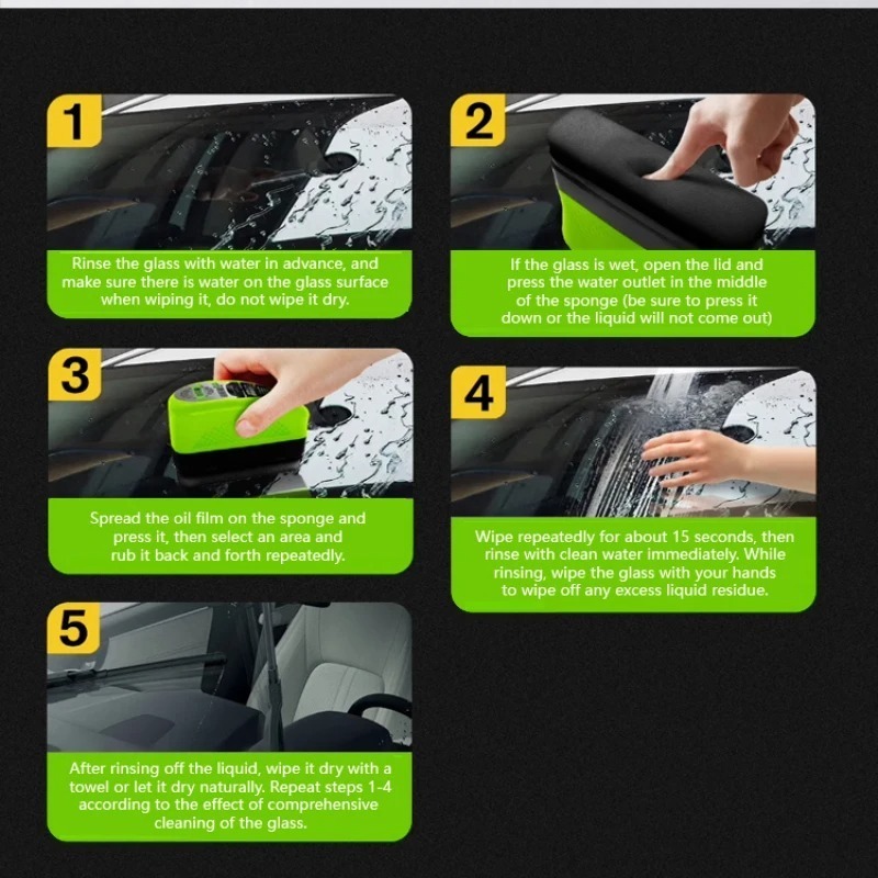 Non Toxic Car Glass Oil Film R - Eco Sponge review and price