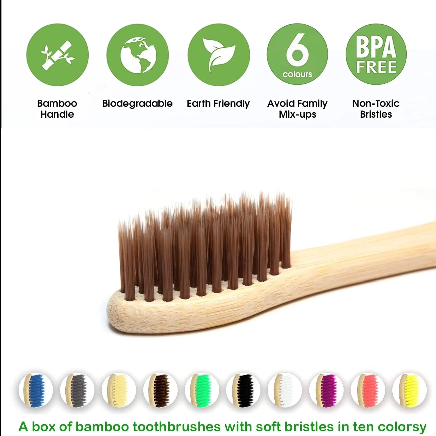 10 Pack Natural Bamboo Toothbr - Bamboo Toothbrush review and price