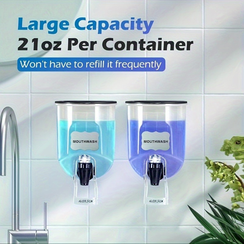 2PCS 600ml Mouthwash Dispenser - Reusable Bottle review and price