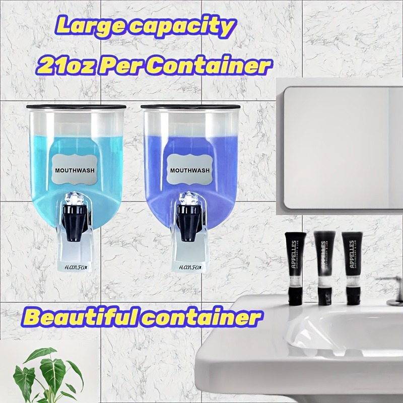 2PCS 600ml Mouthwash Dispenser - Reusable Bottle review and price