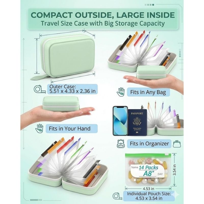 7/14Pouch Weekly Pill Organize - Reusable Bag review and price
