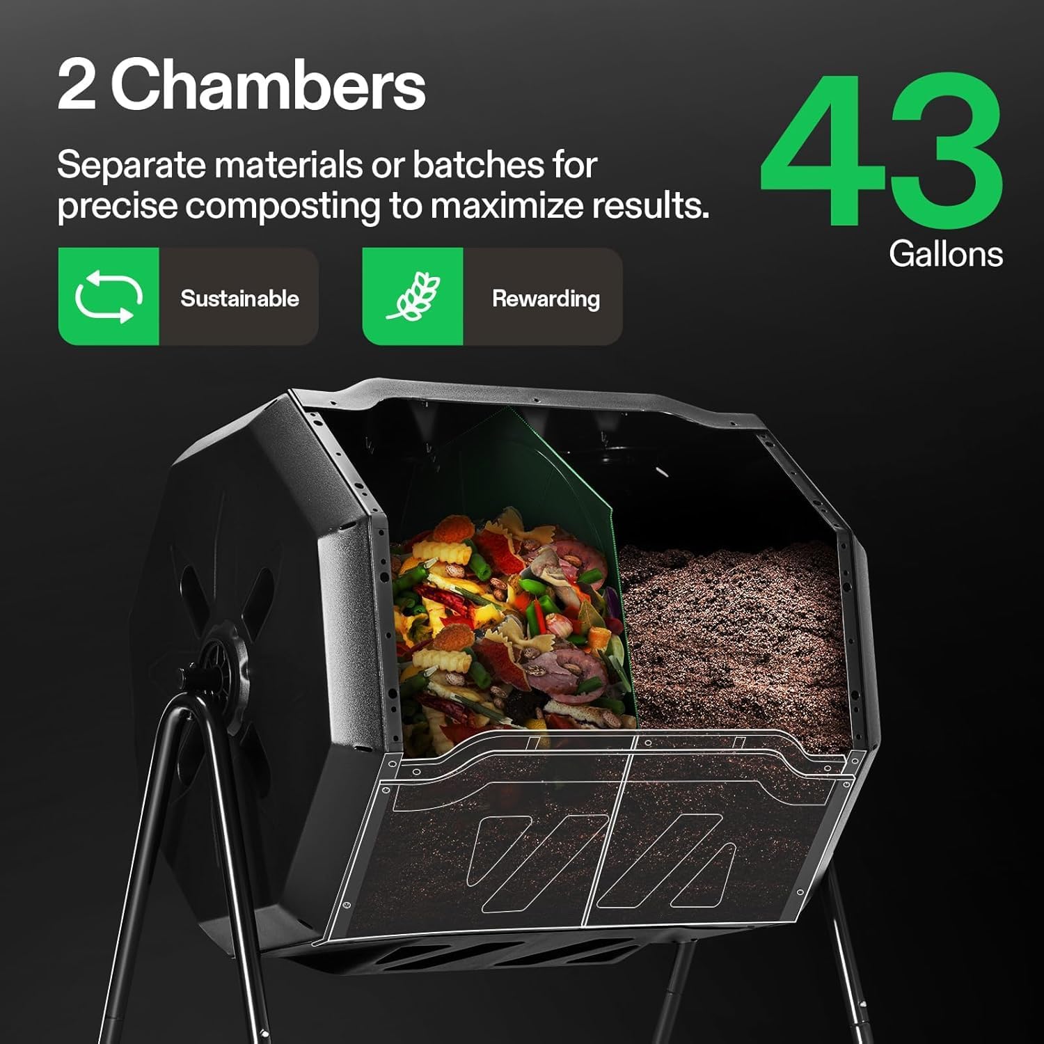 VIVOSUN Outdoor Tumbling Compo - Compost Bin review and price