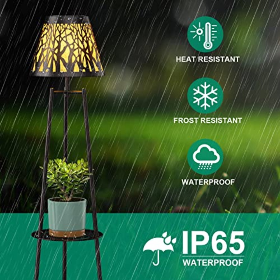2 Pack Outdoor Solar Floor Lam - Solar Garden Light review and price