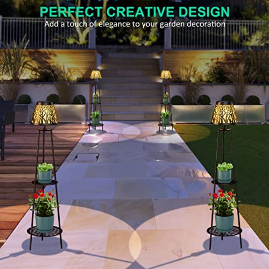 2 Pack Outdoor Solar Floor Lam - Solar Garden Light review and price