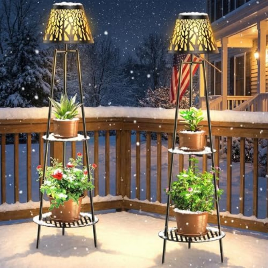 2 Pack Outdoor Solar Floor Lam - Solar Garden Light review and price
