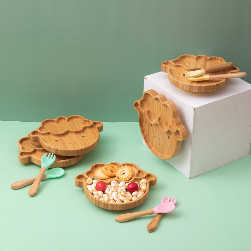 4pcs Children's Tableware Suct - Bamboo Cutlery review and price