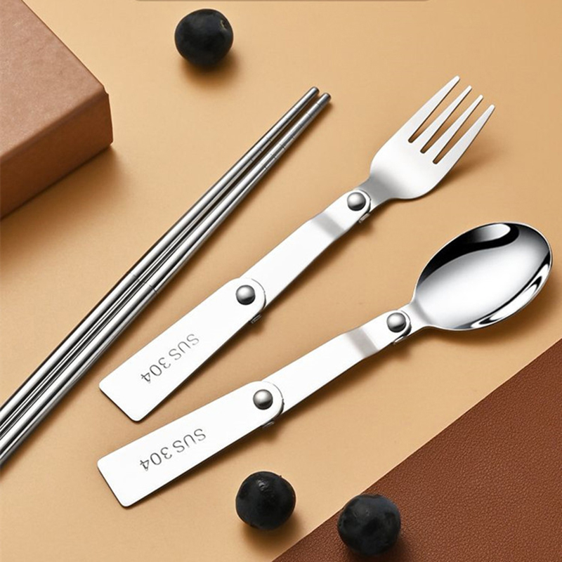 1PC/3PCS Stainless Steel Porta - Bamboo Cutlery review and price
