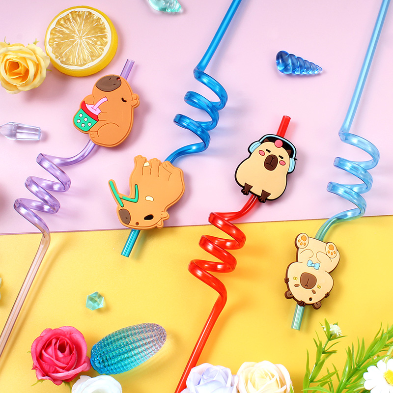 12pcs Cartoon Capybara Reusabl - Reusable Straw review and price