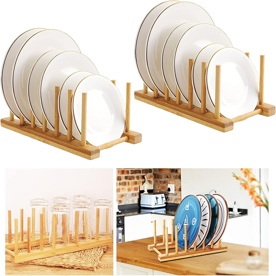 1pcs/2pcs Bamboo Dish Rack, Pl - Bamboo Cutlery review and price