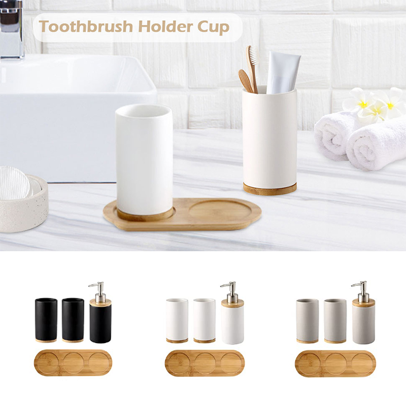 Ceramic Bathroom Set Fine Cera - Bamboo Toothbrush review and price