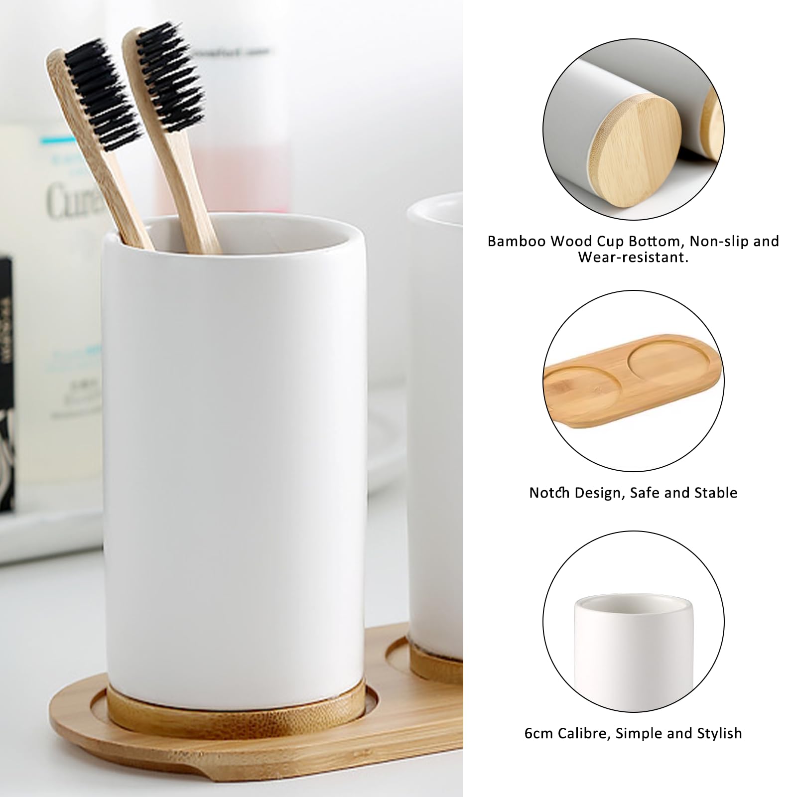 Ceramic Bathroom Set Fine Cera - Bamboo Toothbrush review and price