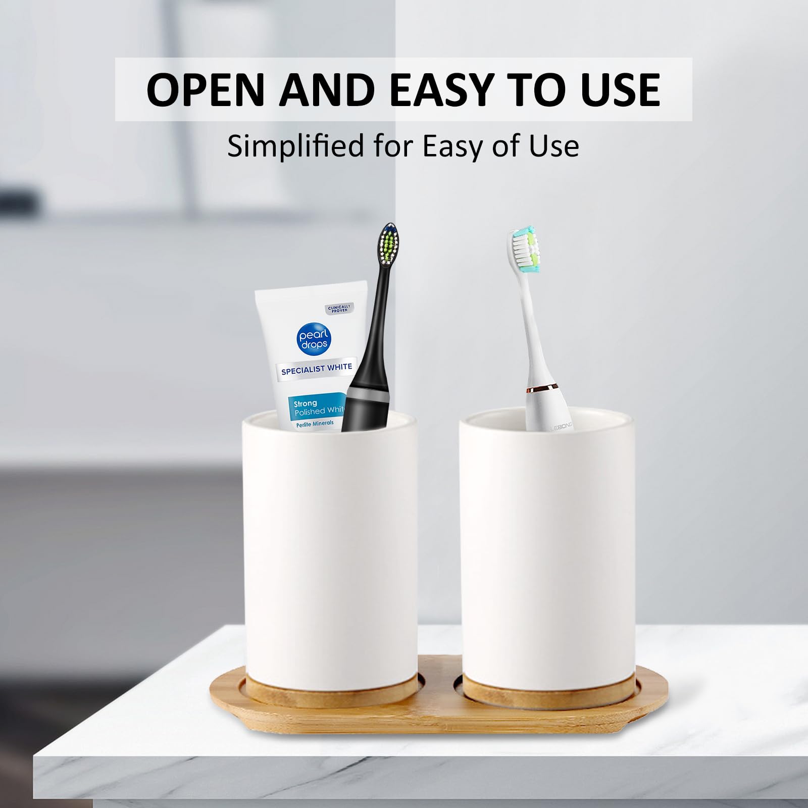 Ceramic Bathroom Set Fine Cera - Bamboo Toothbrush review and price