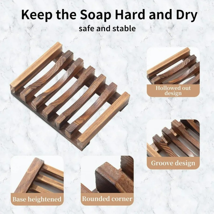 Wooden Soap Dish for Shower Ba - Bamboo Cutlery review and price
