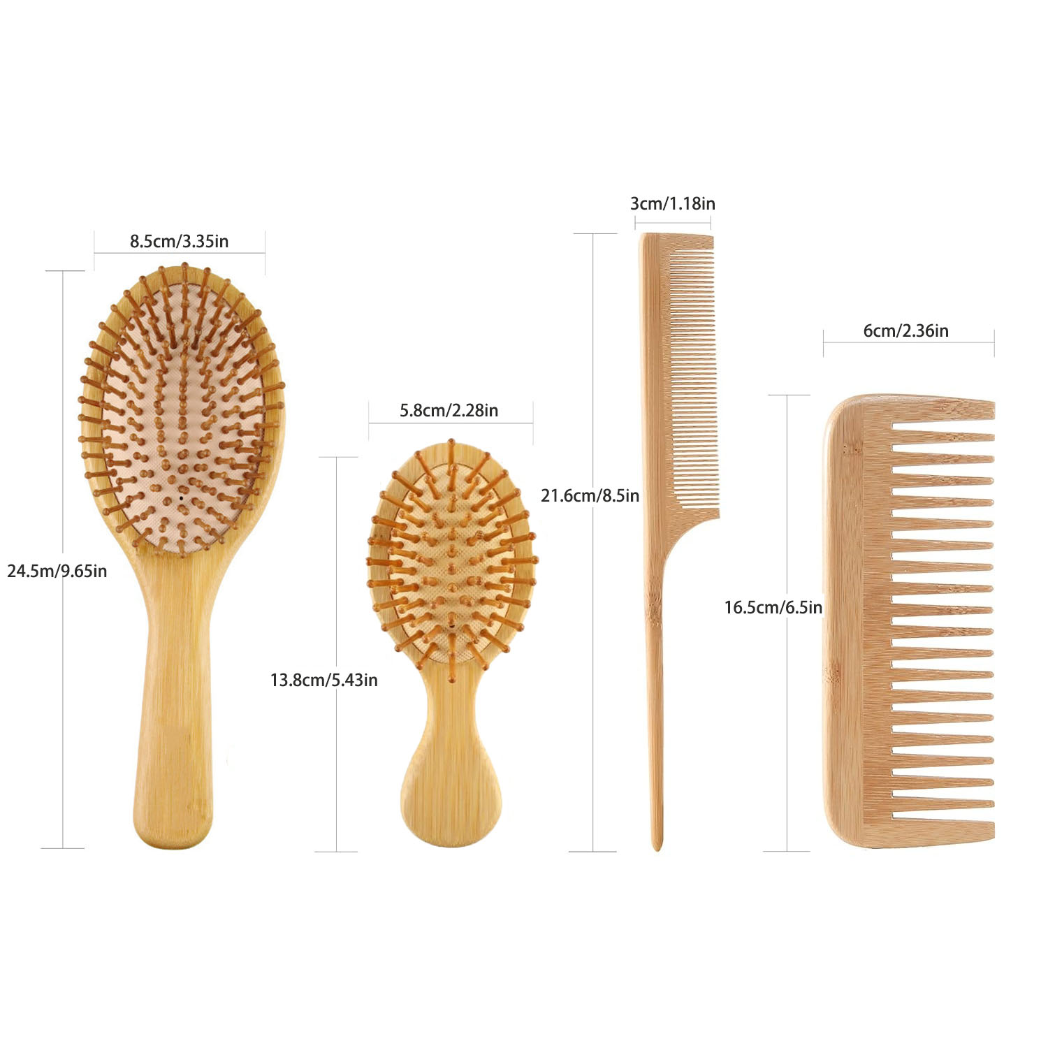 Bamboo Hair Brush Comb Set for - Bamboo Toothbrush review and price