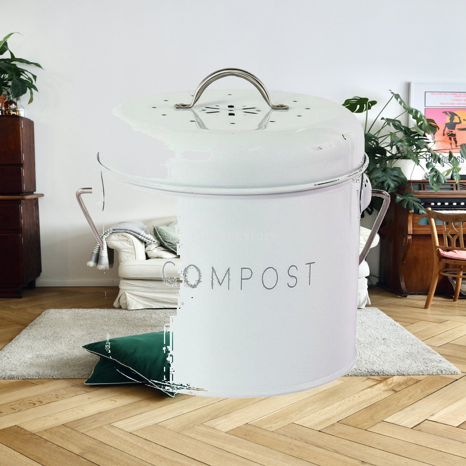 Desktop Trash Can for Kitchen  - Compost Bin review and price